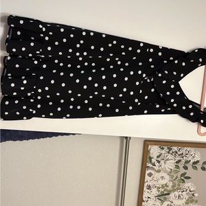 Black and white poka dot dress